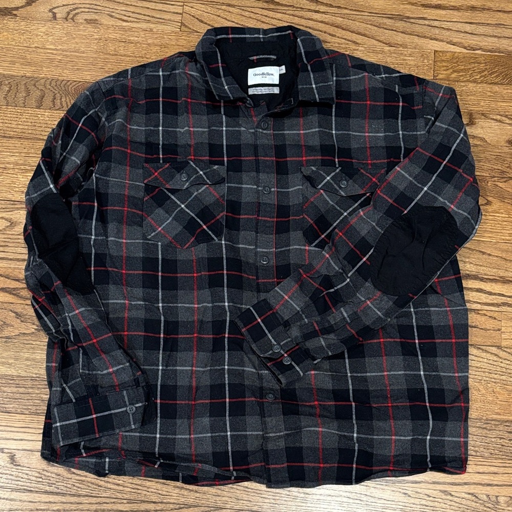 Goodfellow & Co Black and Red Plaid Shirt